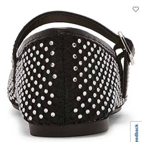 Mixit Mary Jane Ballet Flats Sz 7.5 Shoes Dazzling Stud Rhinestones Square Toe - Picture 14 of 15